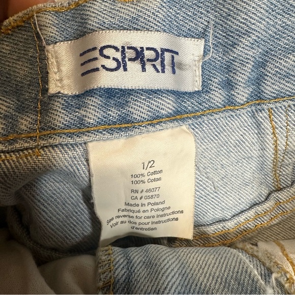 Vintage Esprit High Rise Light Wash Denim Mom Shorts Size 1/2 - Picture 12 of 13